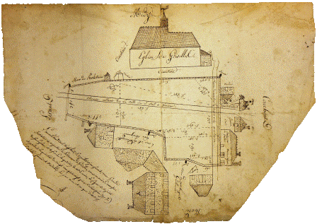 Plan de la place de Griselles en 1832